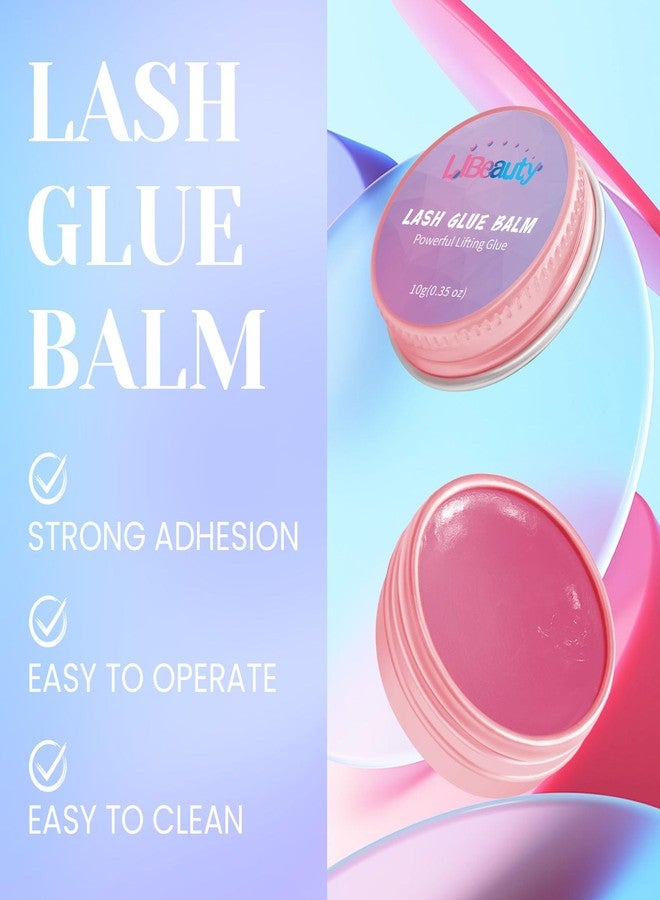 لي بيوتي مجموعة ليبيوتي لرفع الرموش وتلوينها بالأسود، 4 في 1 لتجعيد الرموش وتصفيف الحواجب، أداة احترافية لرفع الرموش مع 15 مل من كريم التلوين الأسود، بلسم لاصق للرموش مطور لسهولة الاستخدام المنزلي - Image 5